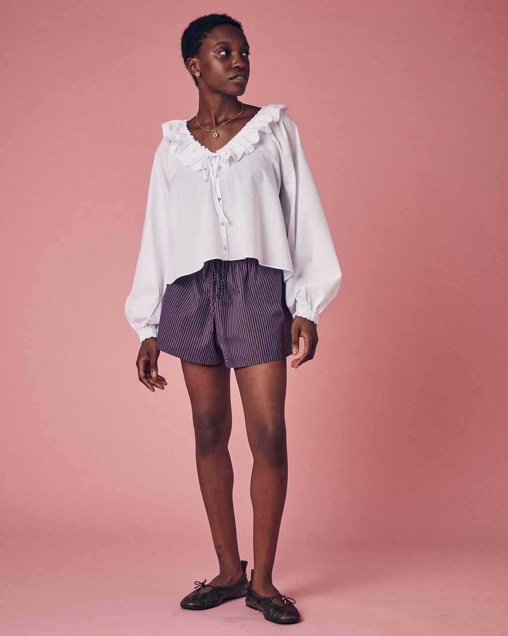 Lyra Frill Blouse White