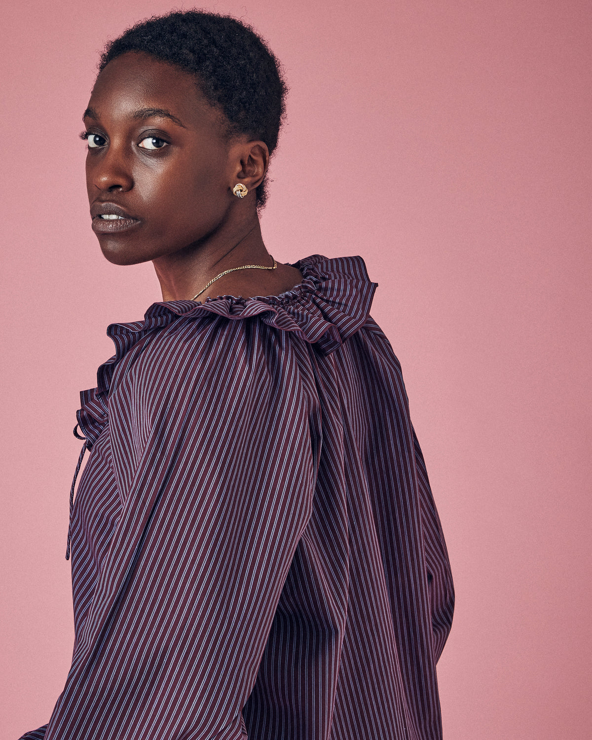 Lyra Frill Blouse Stripe