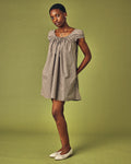 Elowen Tie Front Mini Dress Check