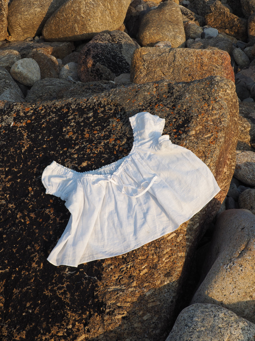 Elara Tie Front Top White